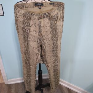 Judy Blue Skinny Fit Womens Size 13/32 Mid Rise Snakeskin Print Jeans